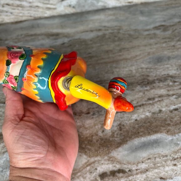 Whimsiclay Margarita Ceramic Kitty Cat Statue Figurine Colorful Festive Flowers - Picture 5 of 10